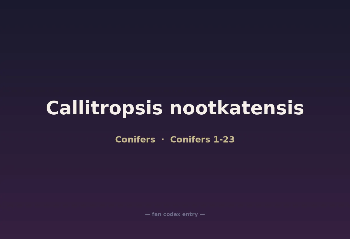 Callitropsis nootkatensis